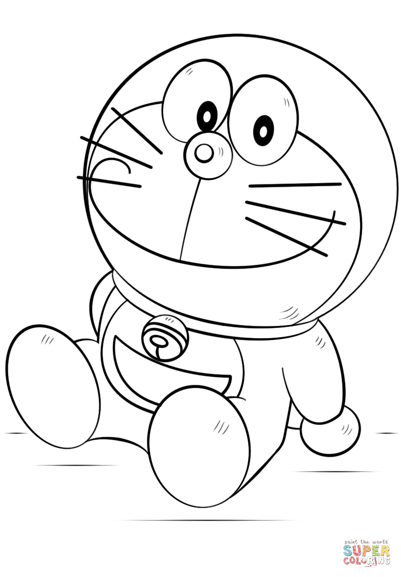 Doraemon coloring page free printable coloring pages