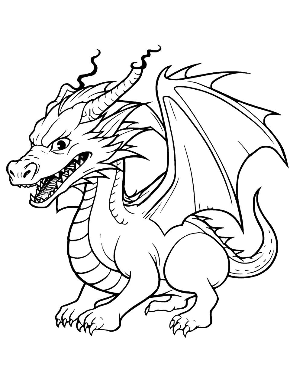 Dragon coloring pages free printable sheets