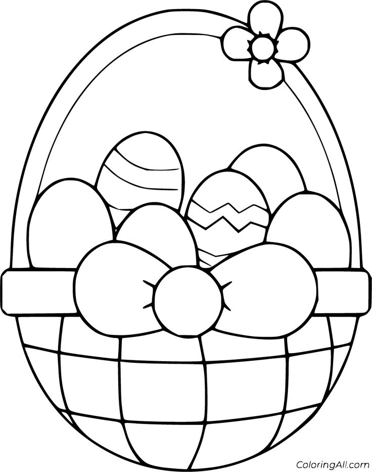 Free printable easter basket coloring pages in vector format easy to print from aâ easter coloring book bunny coloring pages easter coloring pages printable