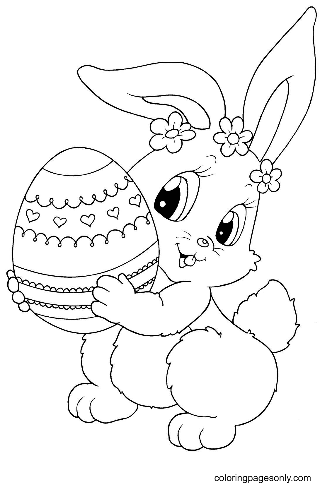 Easter bunny coloring pages printable for free download