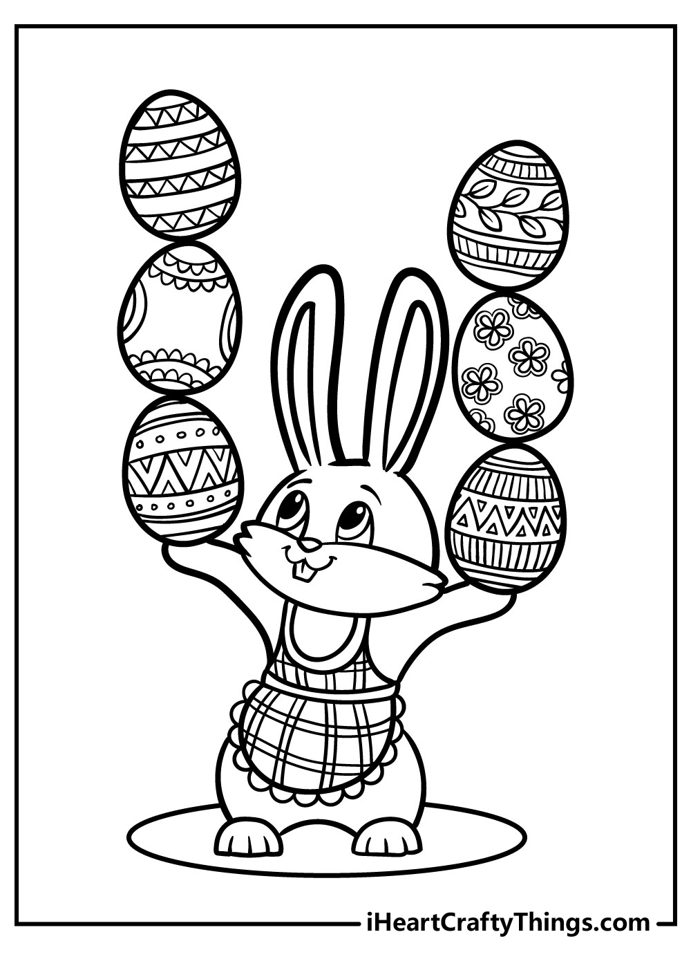 Easter bunny coloring pages free printables