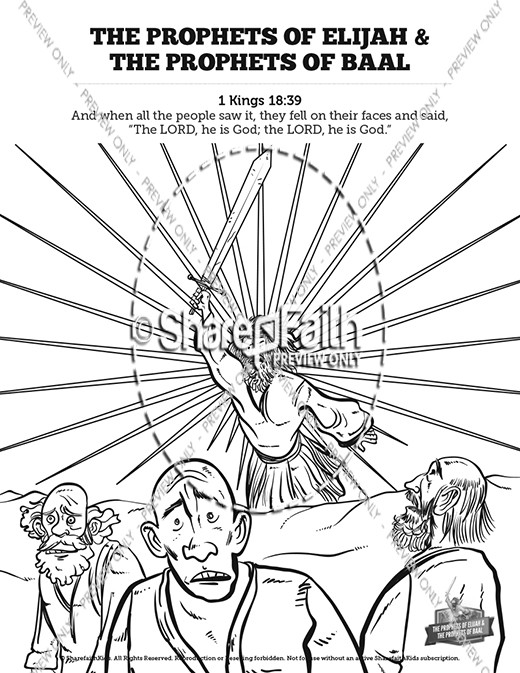 Elijah the prophet kings sunday school coloring pages clover media