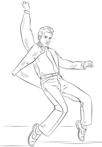 Elvis presley coloring page from pop stars celebreties category select from printable crafts of cartoons natâ elvis presley photos elvis elvis presley