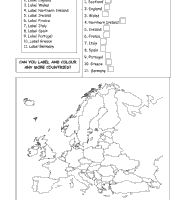 Map of europe coloring pages