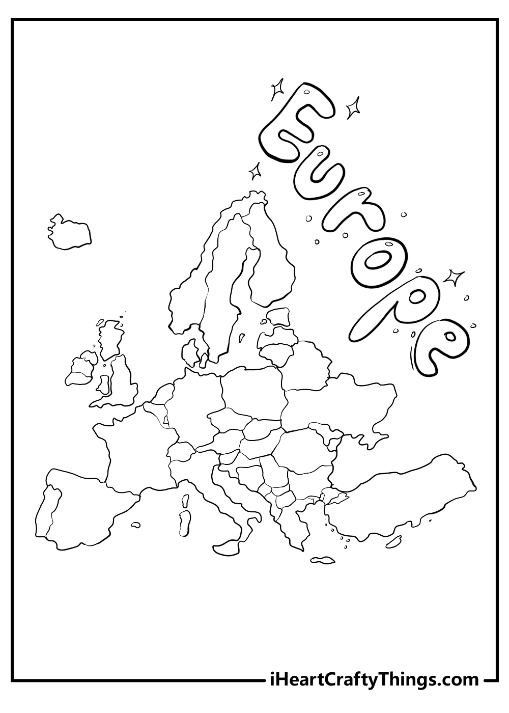 World map coloring pages free printables