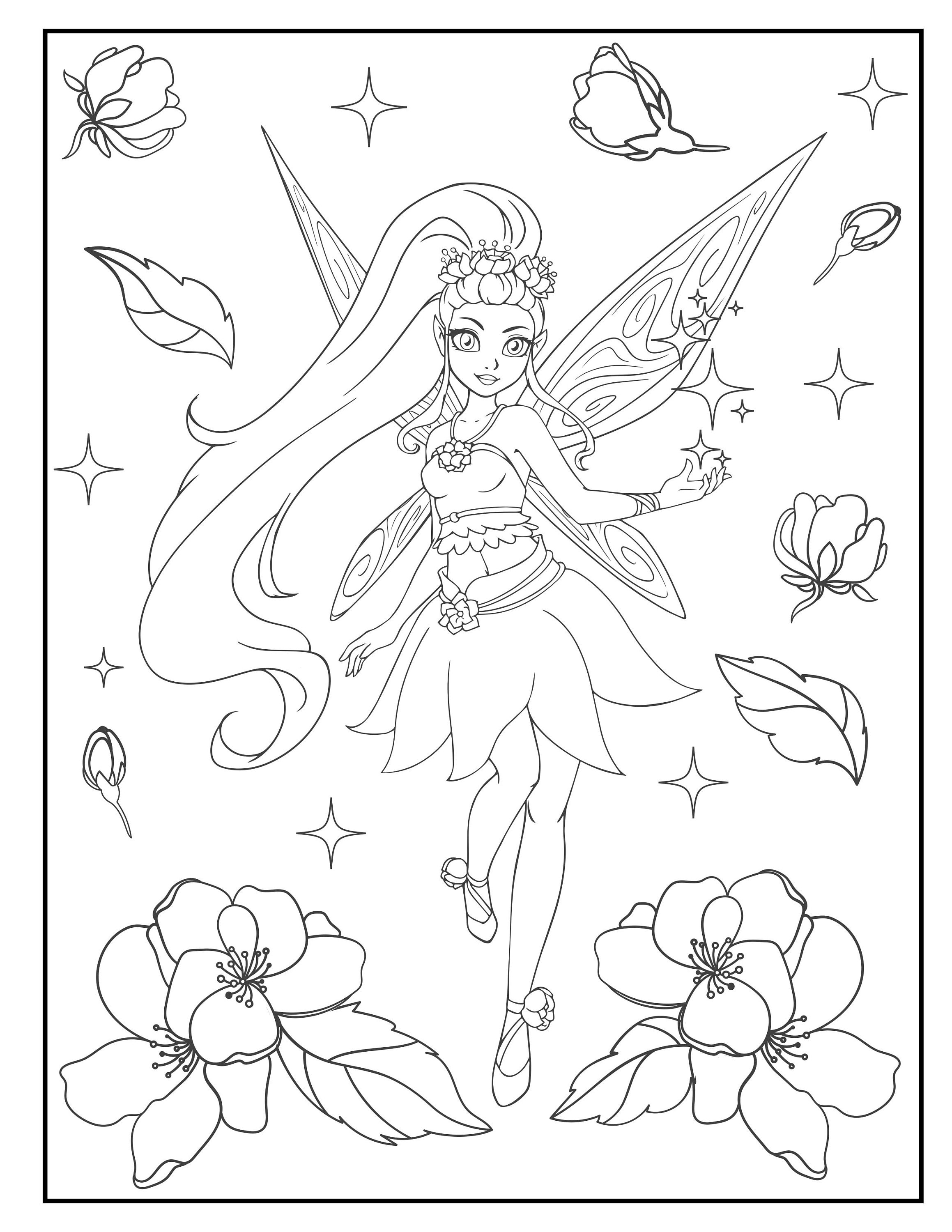 Fairy coloring pages