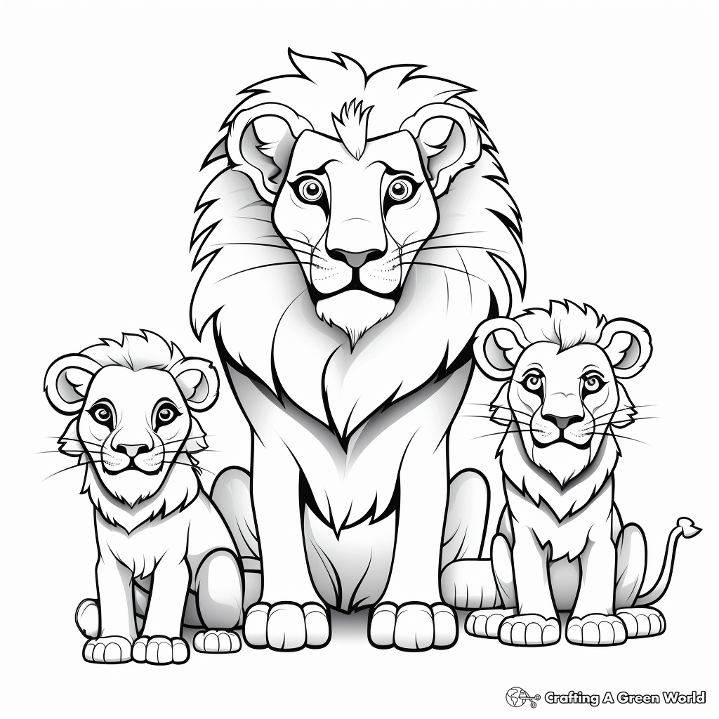 Animal family coloring pages