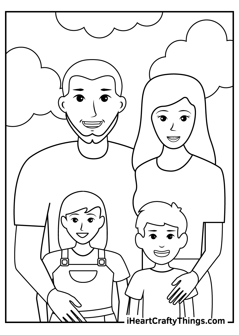 Printable family coloring pages updated