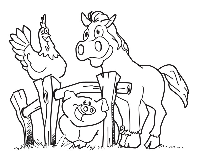 Free printable farm animal coloring pages for kids