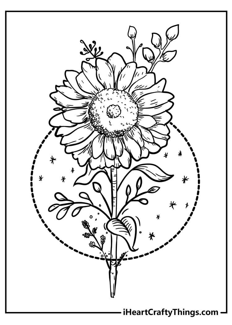 Flower coloring pages free printables