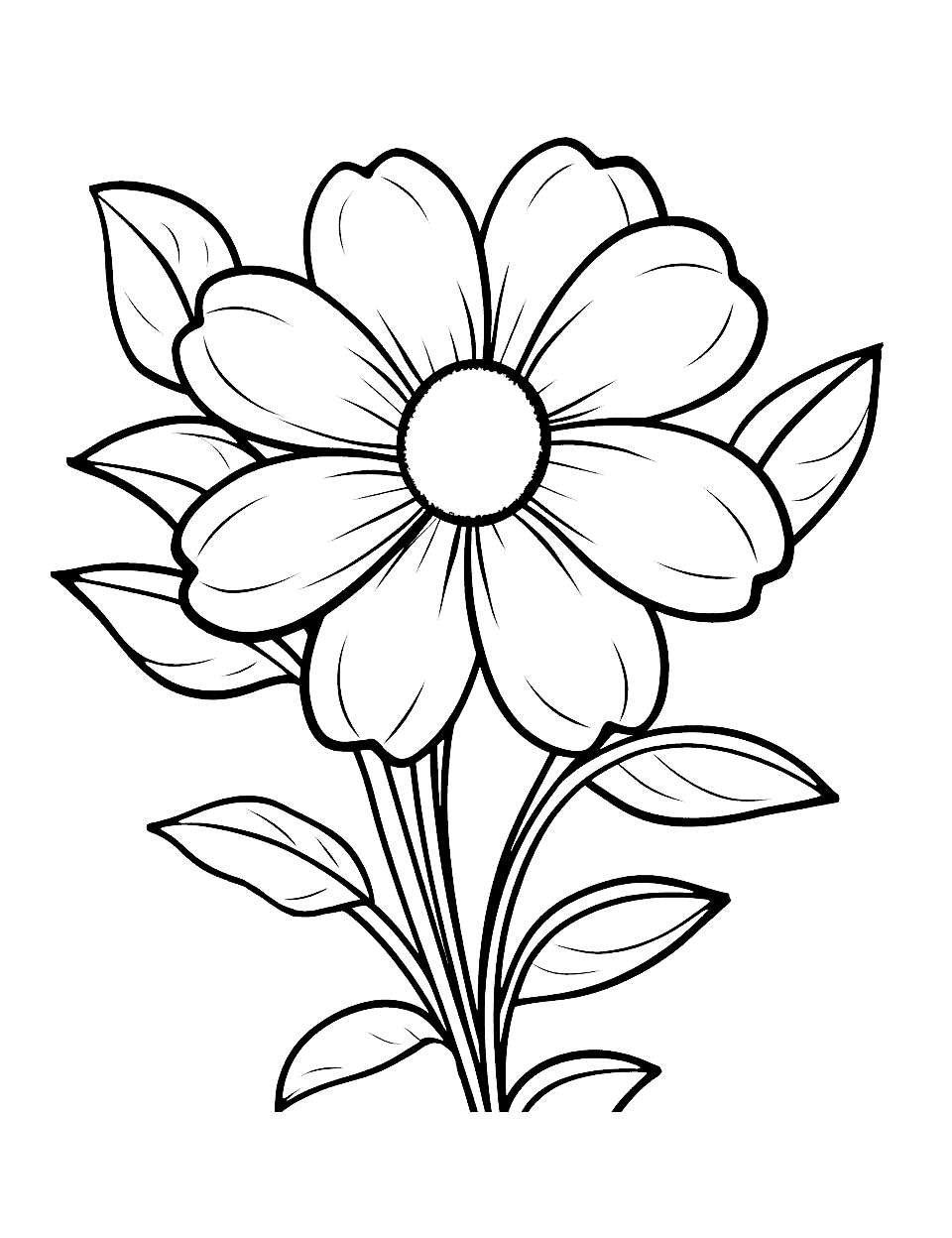 Flower coloring pages free printable sheets