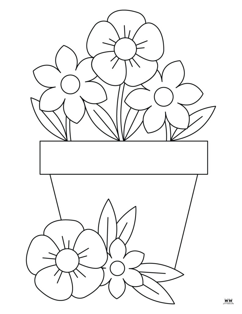 Flower coloring pages