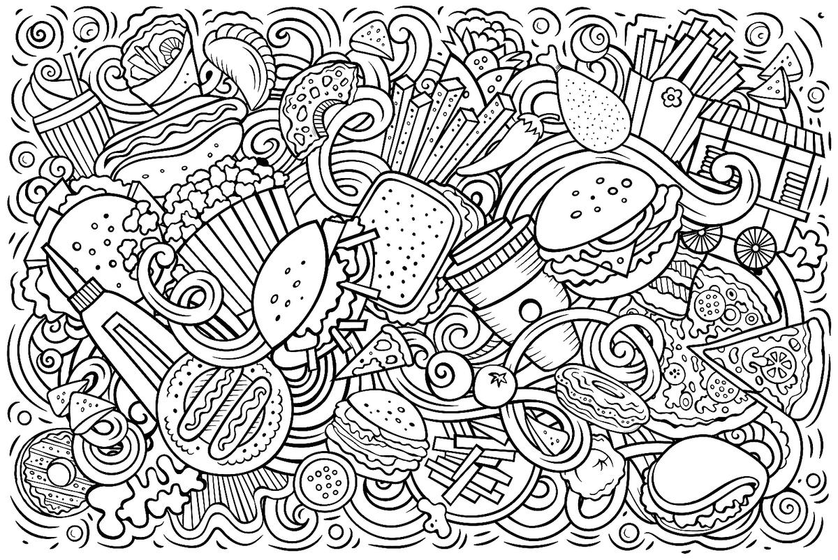 Food coloring pages free printable coloring pages of food that will make your stomach growl printables mom