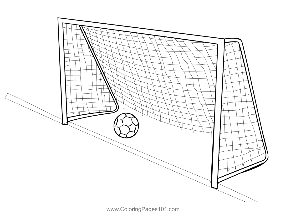 Soccer coloring page for kids