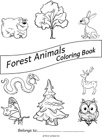 Forest animals coloring pages