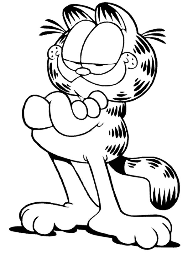 Picture of garfield coloring page