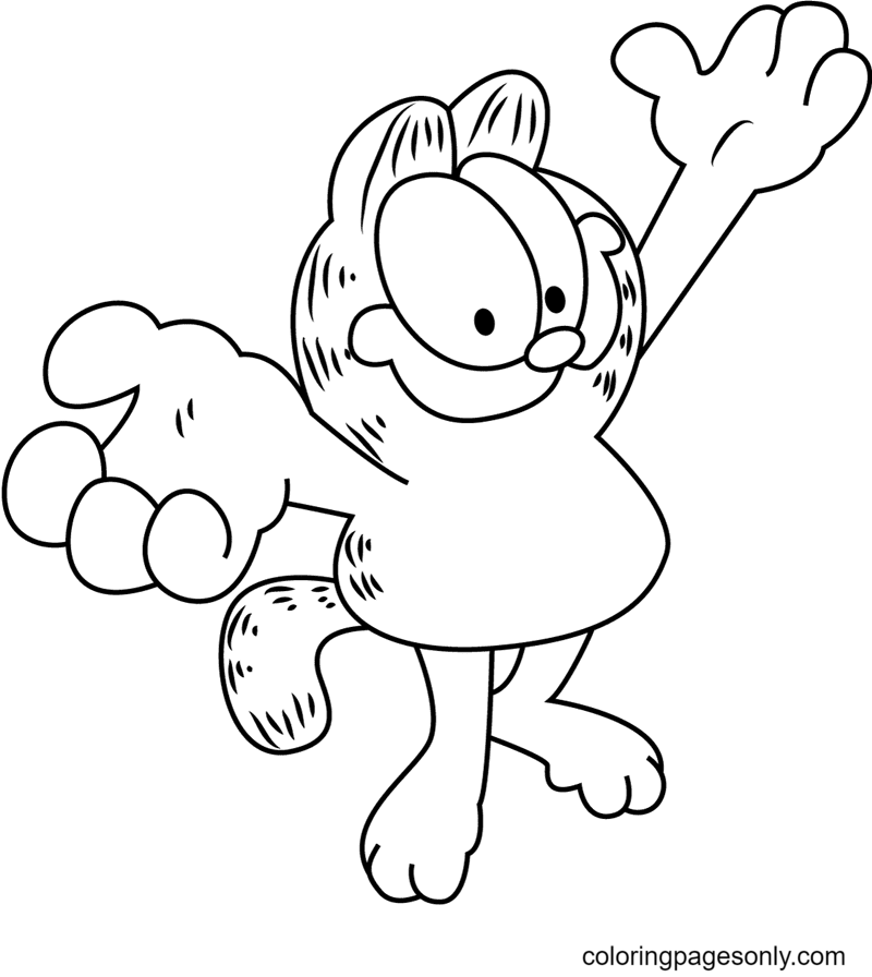 Garfield coloring pages printable for free download