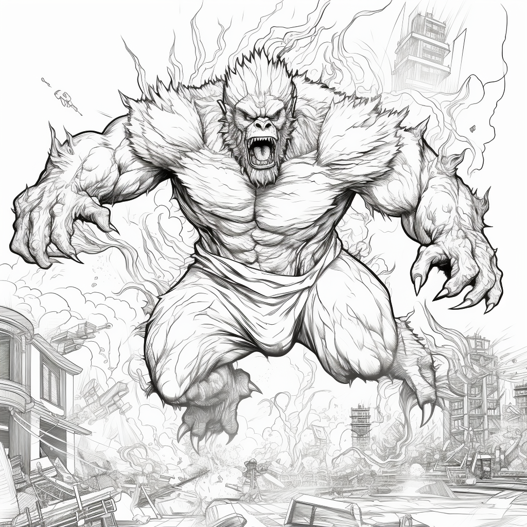 Godzilla vs kong coloring pages