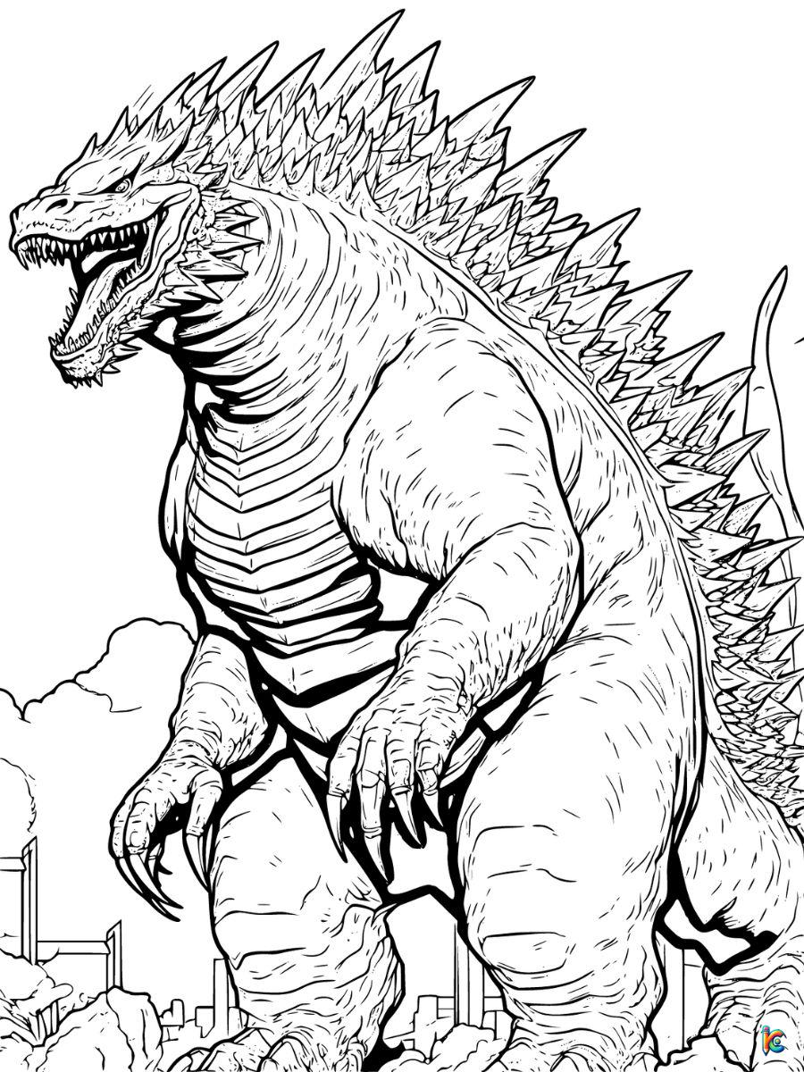 Godzilla coloring pages â