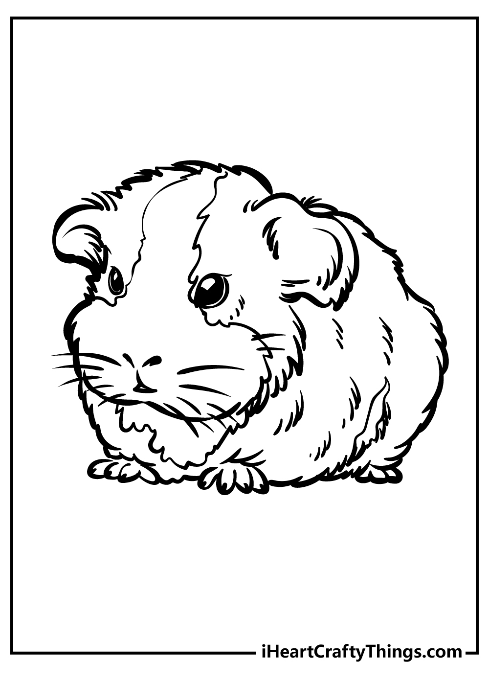 Guinea pig coloring pages free printables