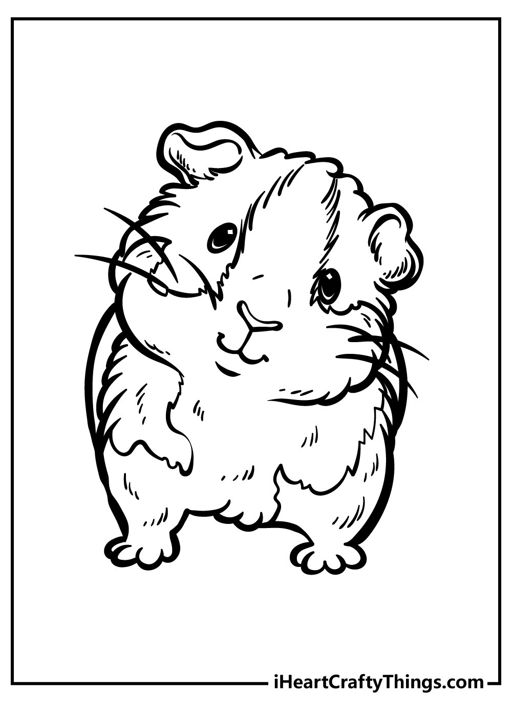 Guinea pig coloring pages free printables