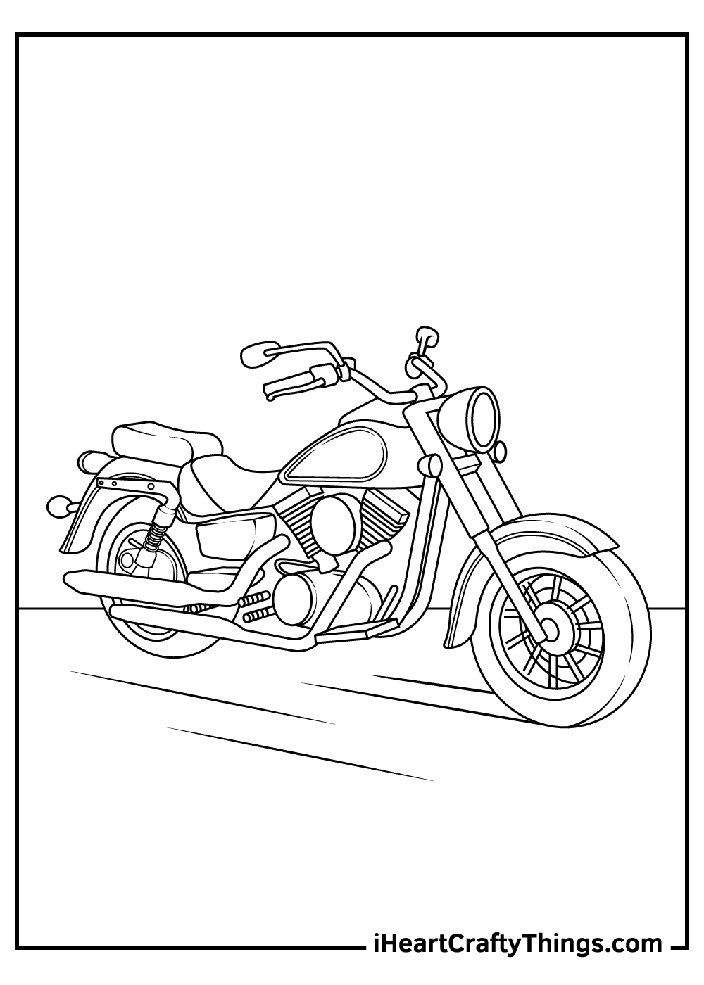 Motorcycle coloring pages free printables