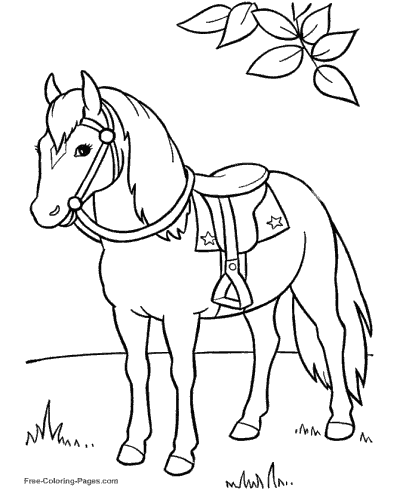 Horse coloring pages sheets and pictures