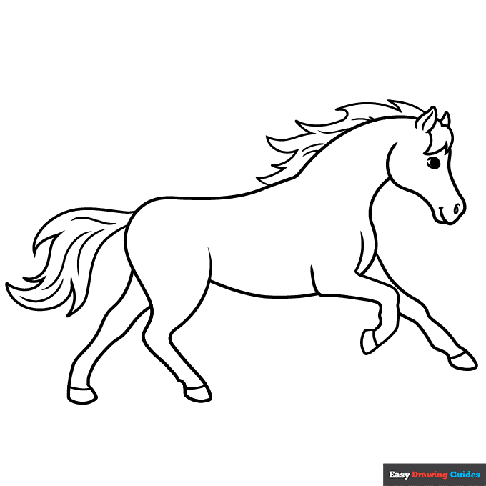 Free printable horse coloring pages for kids