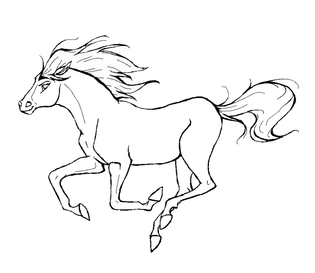 Horse coloring pages â birthday printable