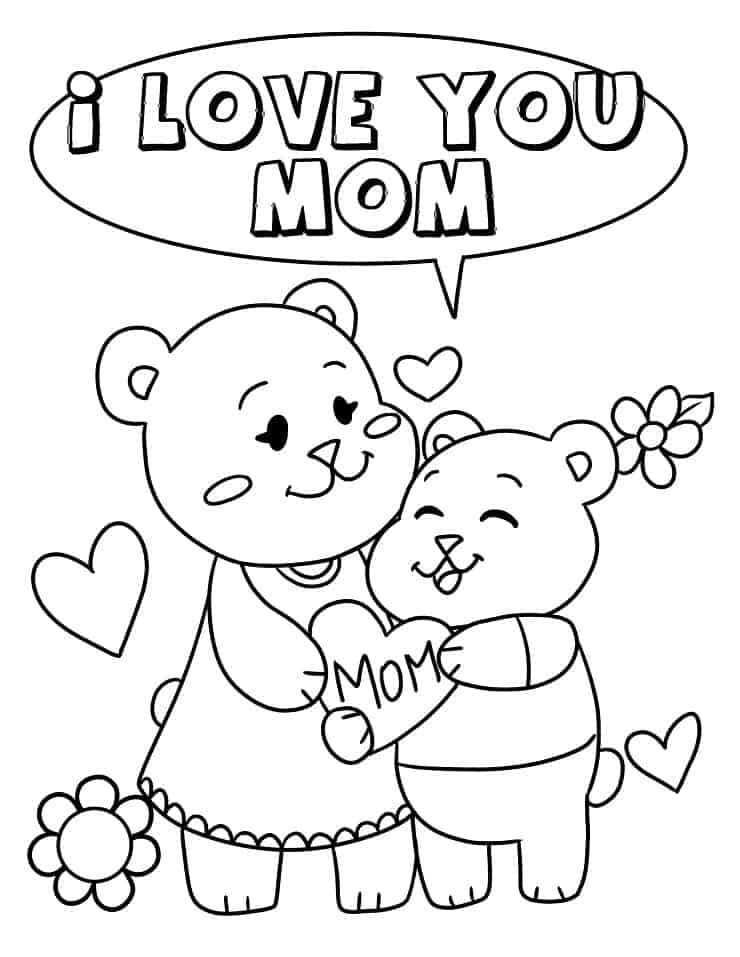 Free mothers day coloring pages