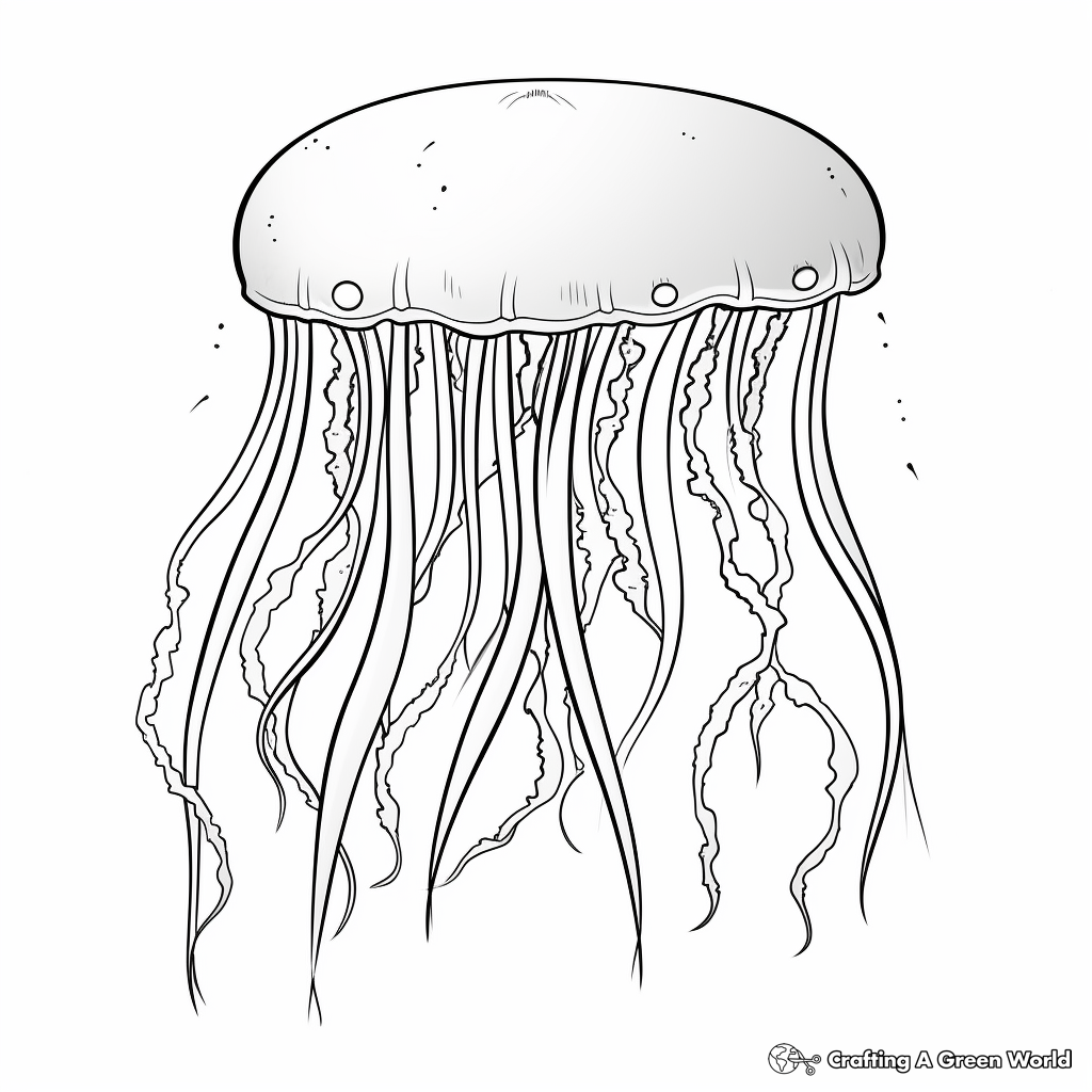 Jellyfish coloring pages