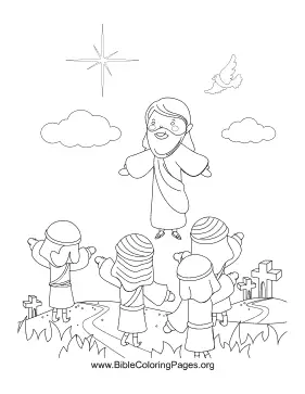 Jesus ascension coloring page