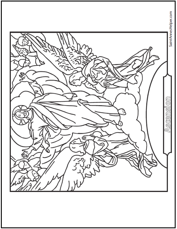 Jesus ascension coloring page âïâï catholic coloring pages to print