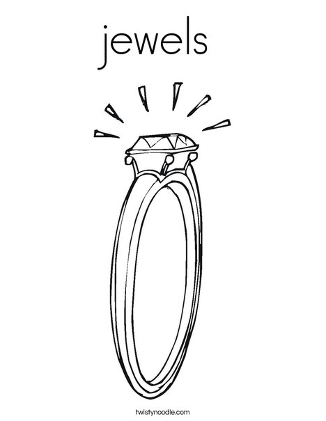 Jewels coloring page