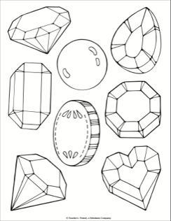 Jewel and treasure coloring page coloring pages bible crafts for kids gem drawing