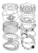 Jewelry coloring book free coloring pages