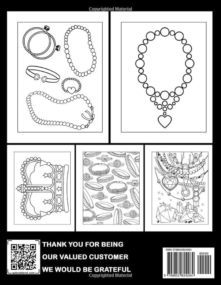 Jewelry coloring book diamonds rings by freeman kurtis