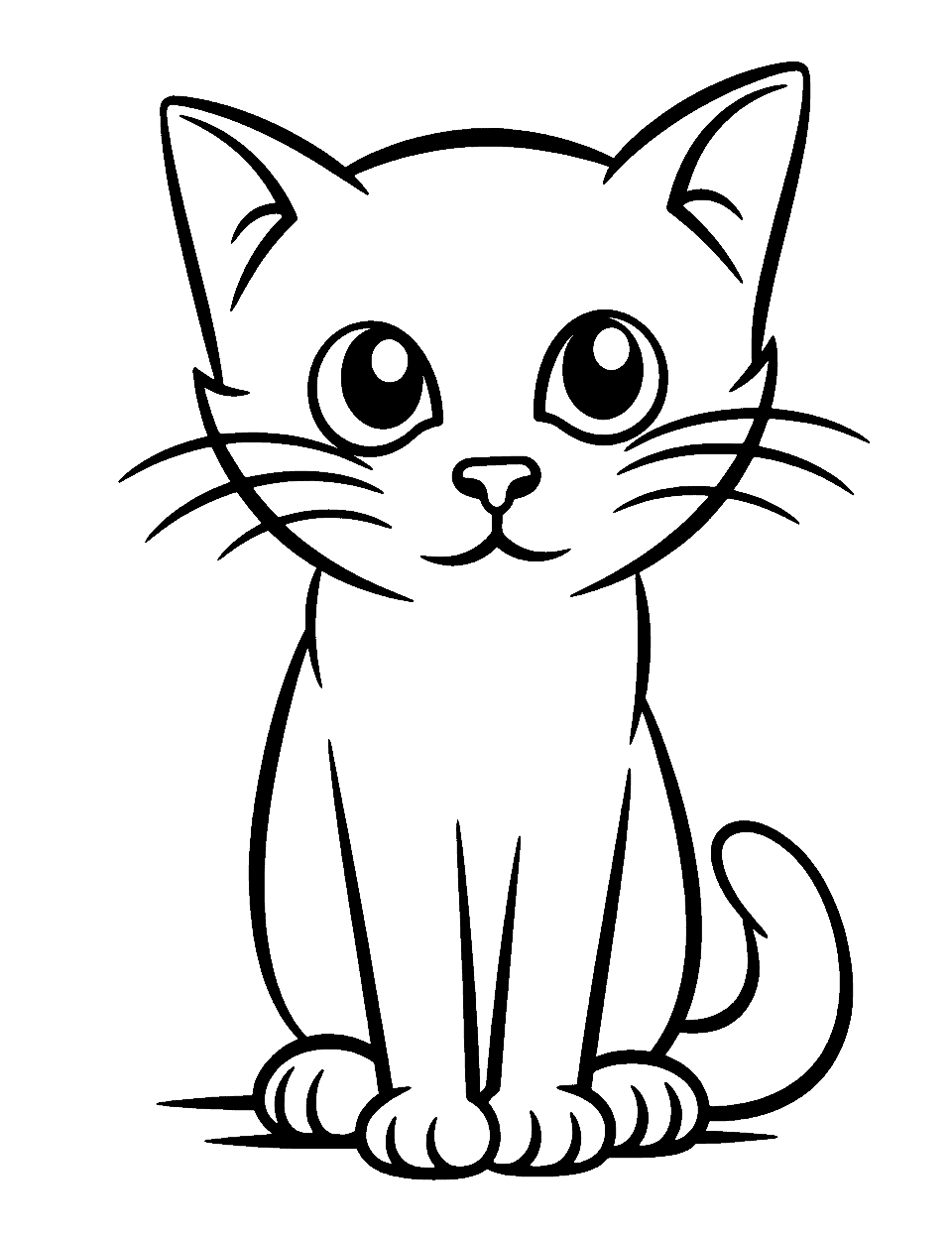 Cat coloring pages free printable sheets