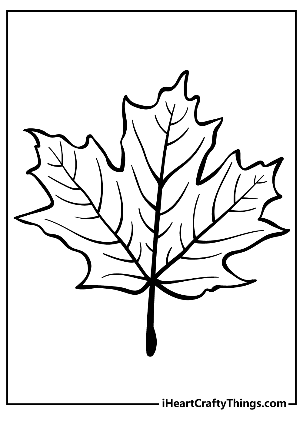 Leaf coloring pages free printables