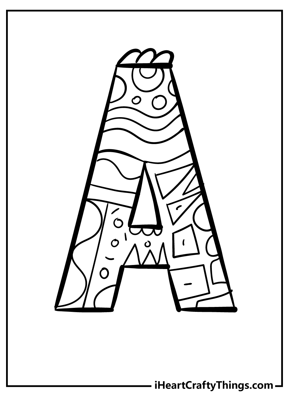 Letter a coloring pages free printables