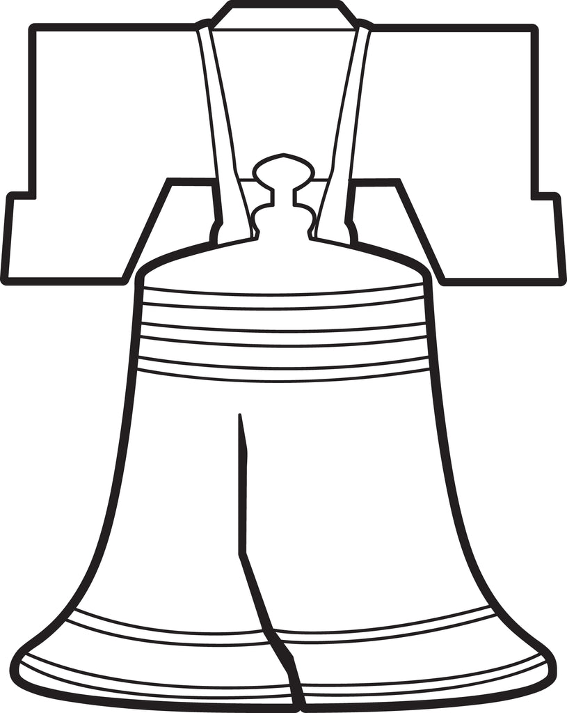 Printable liberty bell coloring page for kids â