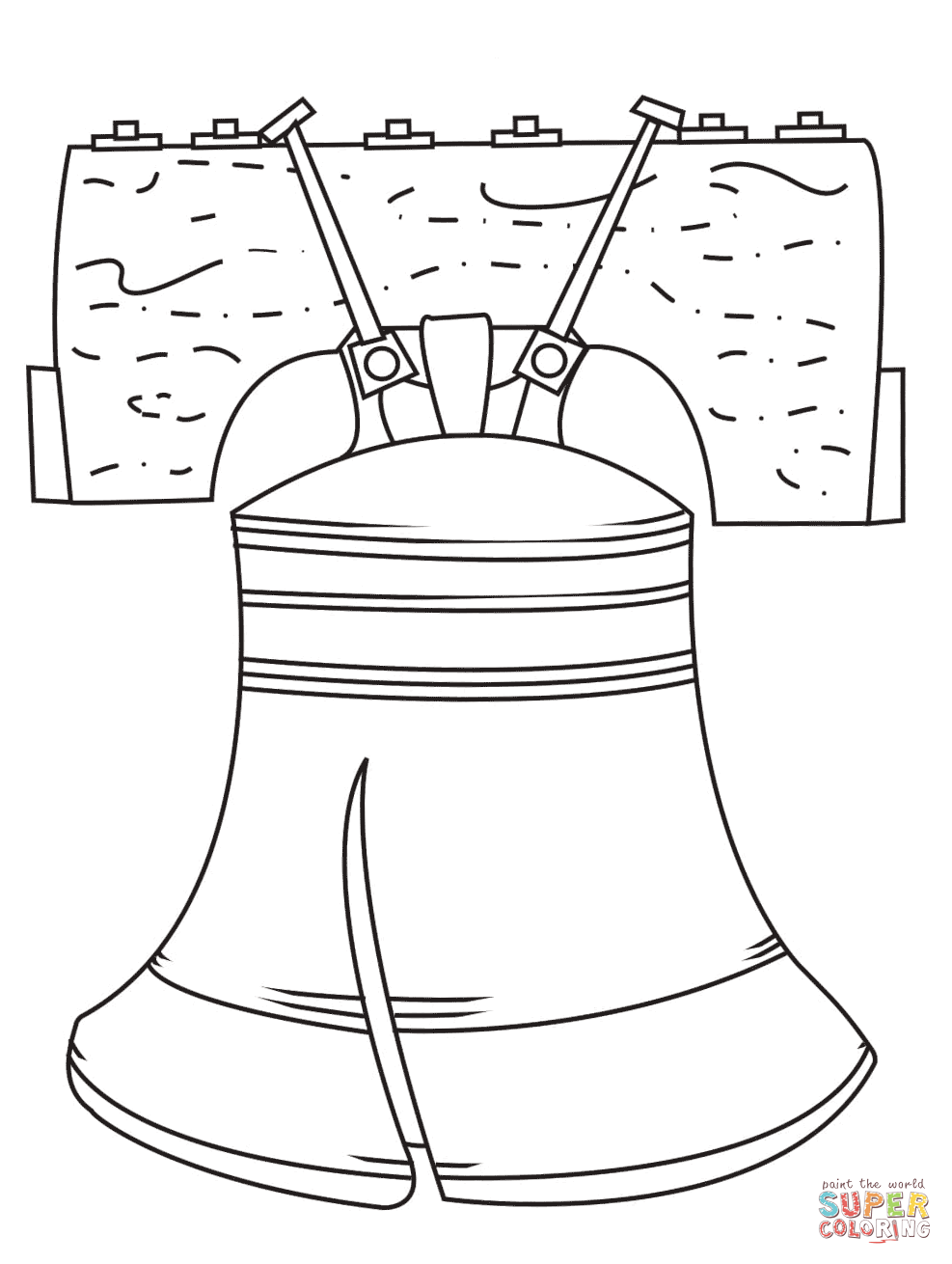 Liberty bell coloring page free printable coloring pages