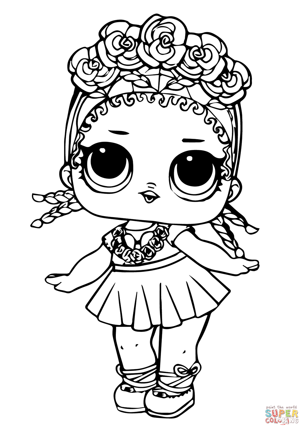 Lol doll coconut qt coloring page free printable coloring pages