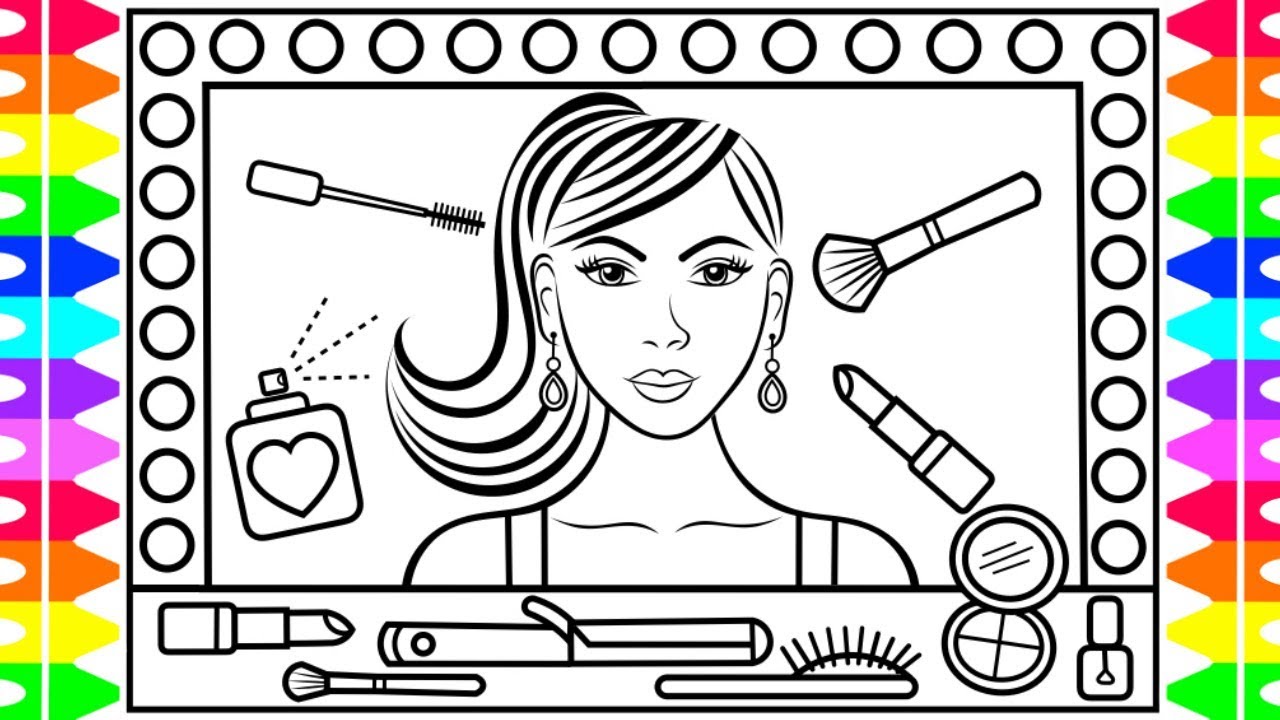 How to draw akeup on a face ð ððakeup on a face drawing akeup coloring pages