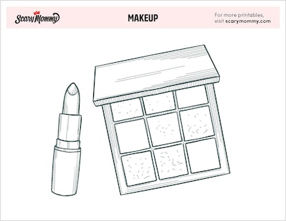 Throw a little shade at boredom with these makeup coloring pages