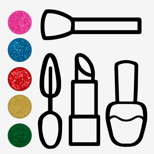 Glitter makeup tools coloring