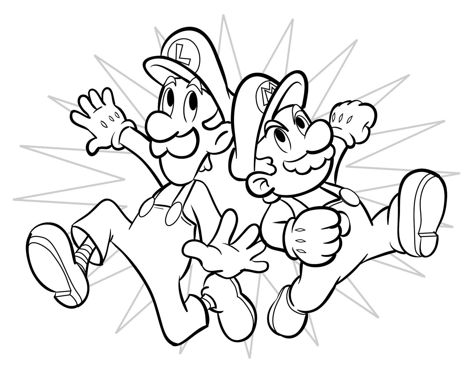 Free printable luigi coloring pages for kids