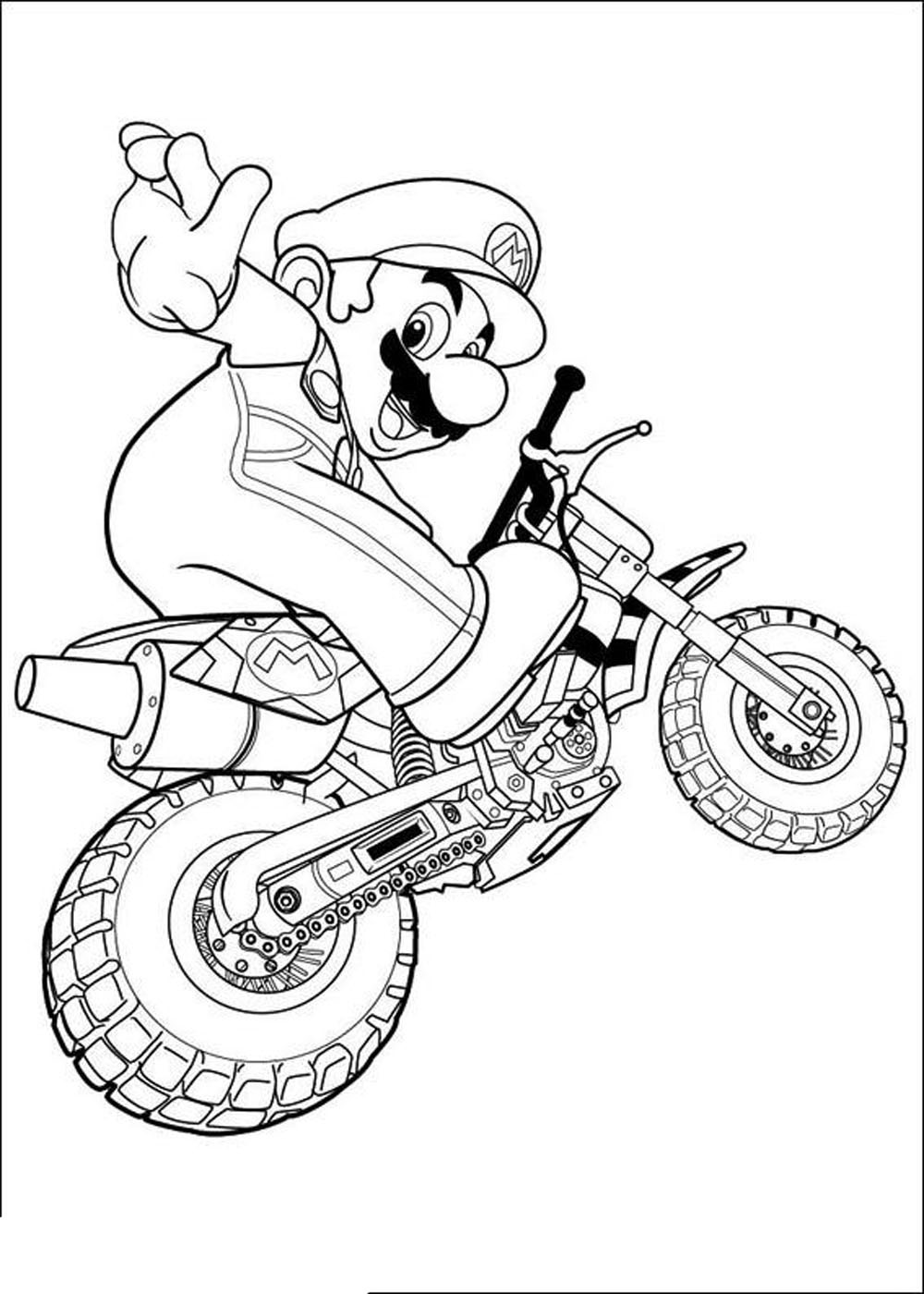 Mario kart coloring pages