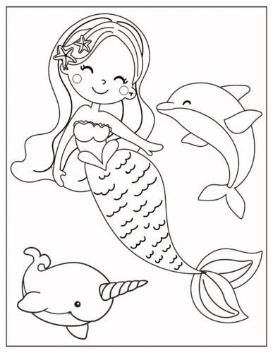 Mermaid coloring pages free printable