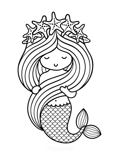 Free printable mermaid coloring pages